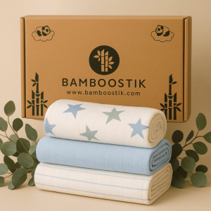 Muslin Cotton Swaddle - 3pc (Blue) - SWD-P-3-1